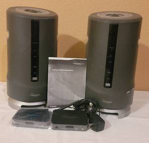 lot 56 image: LOT OF 2 ROCKETFISH WIRELESS INDOOROUTDOOR SPEAKERS MODEL RF-RBWS02 AS SHOWN. (SOLD 2 X THE MONEY)