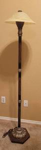 lot 73 image: TALL 67 H x 15 W FLOOR LAMP WITH SHADE IN STYLE AND COLOR SHOWN.
