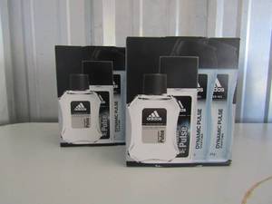 lot 71 image: 3 new boxes of Adidas shower gel, after shave, cologne