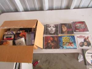lot 91 image: Lot of cassette tapes and cds including country and old school R&B