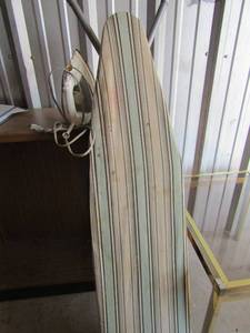 lot 152 image: Power glide iron, ironing board included