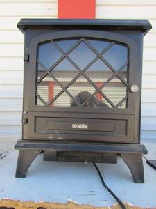 lot 8 image: DURAFLAME black electric doorframe heater unknown working condition