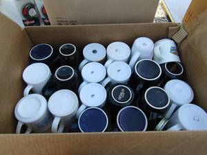 lot 190 image: Large lot of various coffee cups all handled, Christmas design and more