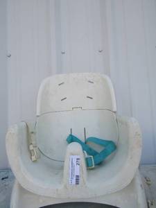 lot 278 image: Chair high chair seat for toddlers, sits and straps to your kitchen chair, needs a good wash down