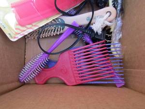 lot 41 image: ladies hair lot, brushes, rollers, and more