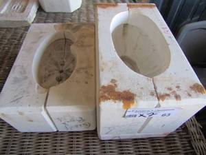 lot 63 image: ceramic mold lot includes 2 gravy boats