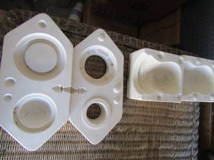 lot 79 image: lid and coaster mold, bell shape vase ceramic mold