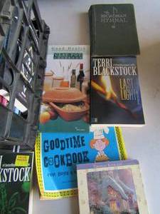 lot 126 image: book lot includes, cook books, carry black star, music books, and more
