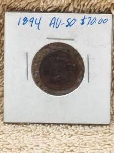 lot 25 image: 1894 - Indian Head One Cent Piece