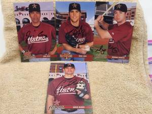 lot 139 image: Set of 4 Houston Astros autographs