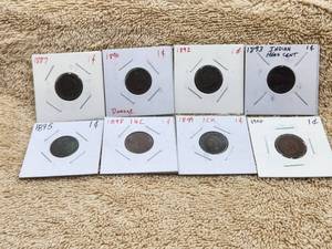 lot 161 image: Selection of 8 Indian Head one cent pieces