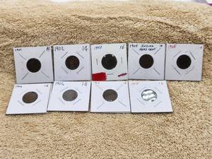 lot 163 image: Selection of 9 Indian Head one cent pieces