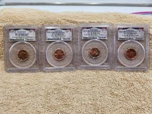 lot 165 image: 2009-D set of 4 Lincoln Bicentennial - First Day of Issue Penny set