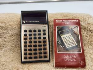 lot 183 image: Vintage TI-30 calculator and case