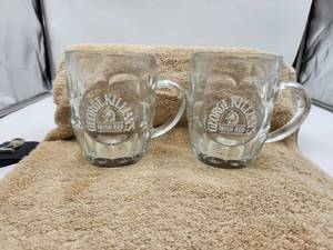 lot 20 image: Pair of George Killians Irish Red beer glass mugs