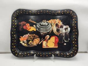 lot 24 image: Vintage Black Coca-Cola, Coke metal tray - 13.5 by 18.5