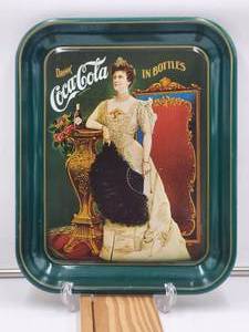 lot 50 image: Drink Coca-Cola in Bottles metal tray - 75th anniversary tray