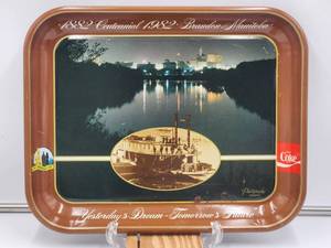 lot 60 image: Coca-Cola 1882 Centennial 1982-Brandon Manitoba metal tray - Yesterdays Dream-Tomorrows Future