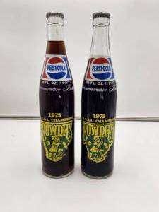 lot 90 image: Selection of 2 1975 Tampa Bay Rowdies - Pepsi Cola bottles - unopened
