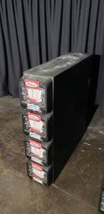 lot 16 image: 4 Compartment Pull-Door Drink Cup Lid Dispenser