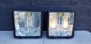 lot 5 image: Lot of 2 Large Lithonia Lighting 400W Outdoor Lights