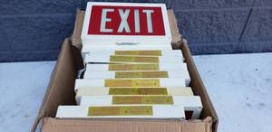 lot 36 image: Lot of 10 Isolite EXIT sign w Tritium, No Power Needed
