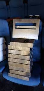 lot 45 image: Lot of 10 Stainless Toilet Seat Cover Dispensers