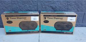 lot 53 image: Lot of 2 NEW San Jamar Twin 9 Tissue Dispensers