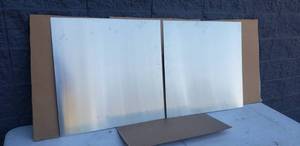 lot 69 image: 2 Large Stainless & Heavy Steel Panels, Measure 26 x 26