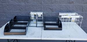 lot 81 image: Lot of 5 Black Counter Candy Displays & Wall Mounted Wire Racks