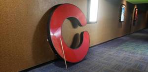 lot 87 image: Large C From AMC Letters Outside Building w LED Lights Inside READY TO GO
