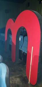 lot 86 image: Large M From AMC Letters Outside Building w LED Lights Inside READY TO GO