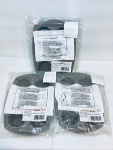 lot 5 image: Lot of 3 - New & Sealed Packaged Silicone Decorative 6 Cup Cake Mold, Gray