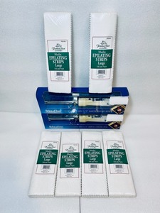 lot 7 image: Lot of 8 - (6) New Fanta Sea Cosmetics Muslin WaxingHair Removal Epilating Strips, Large 100 per Pack, White - FSC455 & (2) New Helen of Troy Professional Mini 12 Marcel Curling Iron