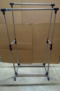 lot 26 image: Clothes Rack Chrome & Black