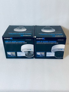 lot 27 image: Lot of 2 - AvertX HD820 4Mp IP Dome Camera IndoorOutdoor with Night Vision, Black,
