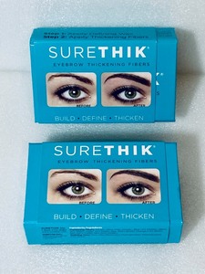 lot 31 image: Lot of 2 - New SURETHIK Eyebrow Thickening Fibers, Sandy Blonde