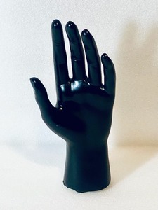 lot 67 image: Black Resin Hand Form, Jewelry Display Stand Holder, Organizer, Photograph Props, Home Decor