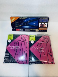 lot 71 image: Lot of 3 - New Net.Wear Collection #2341 Andre Salon Apparel Java Jumper Size XL, Black & Professional Mini Flat Iron