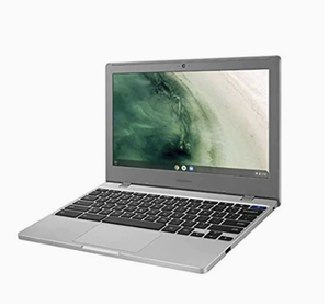 lot 100 image: New Samsung Chromebook 4 11.6in. 310XBA-KA1 4GB 32GB Intel Celeron N4020, Platinum Titan