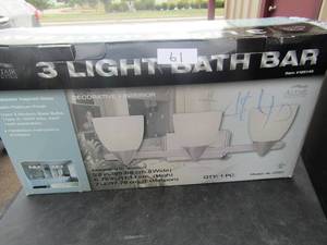 lot 61 image: used in original box 3 tier light bar for bathroom