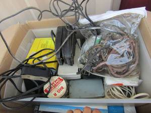 lot 111 image: sewing peddles and cords all brands and sizes
