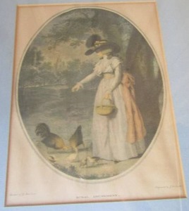 lot 162 image: ART Rural Amusement  & RUSTIC EMPLOYMENT  Engraved By JR Smith   18 x 15 framed   Qty 2