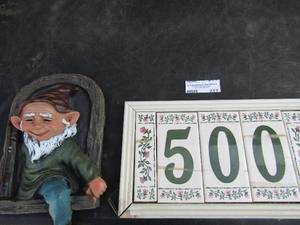 lot 217 image: address number holders with 500, outdoor wall hanger of a noam