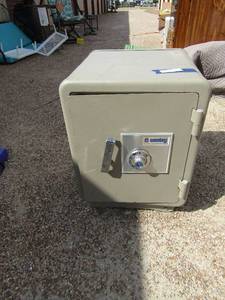 lot 33 image: Sentry safe very heavy, no combo or key but it is opened