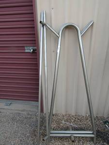 lot 36 image: vintage metal clothing rack disassembled