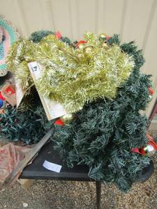 lot 247 image: wall hanger Christmas tree pre lite, tensil and more