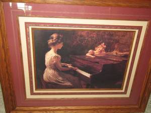 lot 1 image: SONGS  of CHILDHOOD  framed  39 x 47, very nice beautiful piece