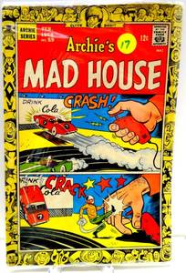 lot 17 image: RARE VINTAGE Archies Mad House #59 1968 - Slot Car Cover-Sabrina story $$$$