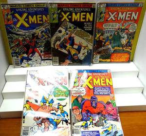lot 21 image: VINTAGE 1980 Marvel Comics Amazing Adventures The Original X-Men #2, 3, 4, 5 & 7 (5X$)